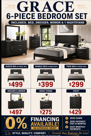 Grace Bedroom Set Windsor Ontario | 6-Piece Set - Image 2