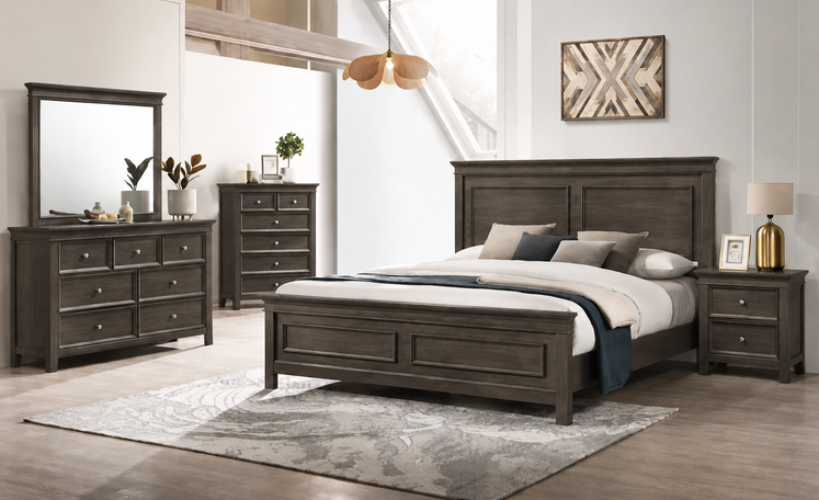 Doris Dark Gray Bedroom Set – Home furniture outlet
