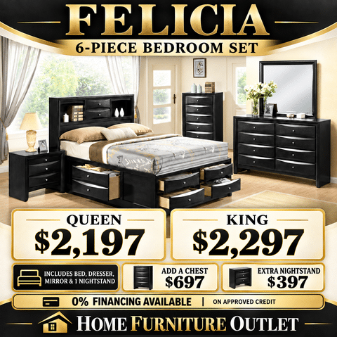 Felicia Bedroom Set Windsor Ontario | 6-Piece Set