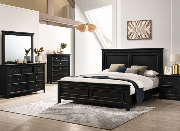 Janet Black Bedroom Set – Home furniture outlet