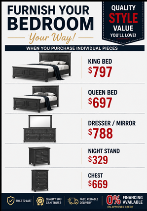 Doris Dark Gray Bedroom Set – Home furniture outlet - Image 2