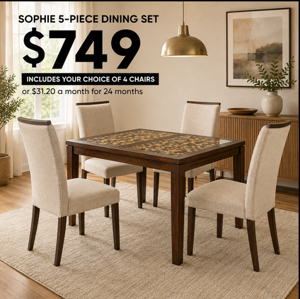 Sophie Extendable Dining Table with Your Choice of Four Chairs - Image 2