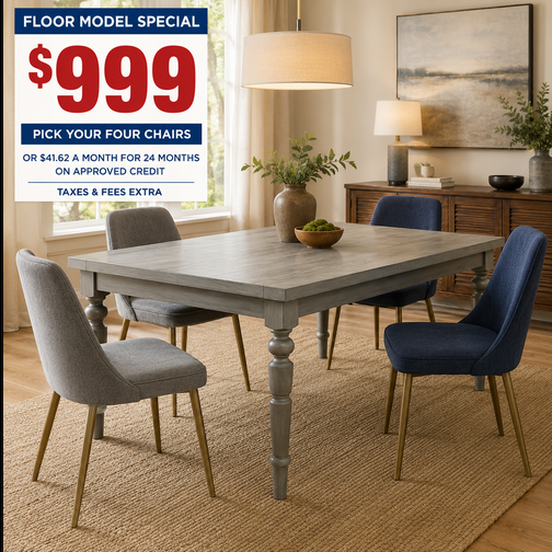 Greyhaven Dining Table & 4 Chairs | $999