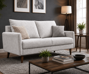 Gray modular sofa in a modern family room setting at Home Furniture Outlet Windsor.
