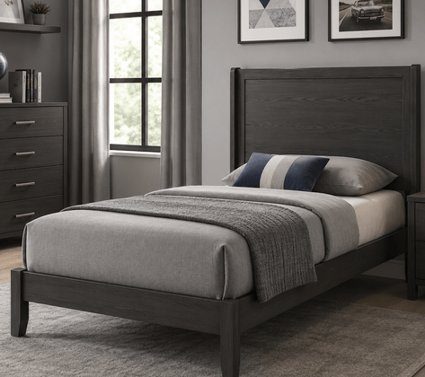 Modern Grey Twin, Double or Queen Bed – Contemporary Style for Any Bedroom