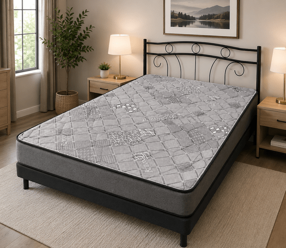 Double Bed with Mattress & Low-Profile Box Spring | Windsor Furniture Store