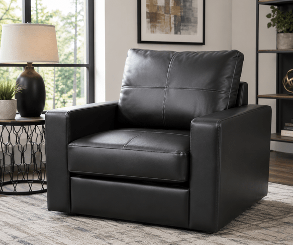 Modern Black Accent Chair – Contemporary Comfort for Any Room