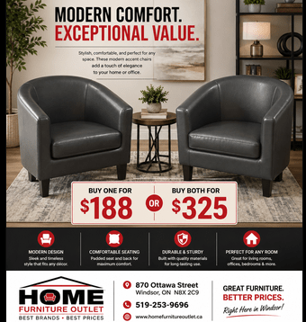 Modern Faux Leather Accent Chairs for Sale in Windsor | Home Furniture Outlet