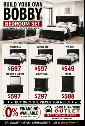 Bobby 6-Piece Bedroom Set | Bedroom Furniture Windsor Ontario - Image 2