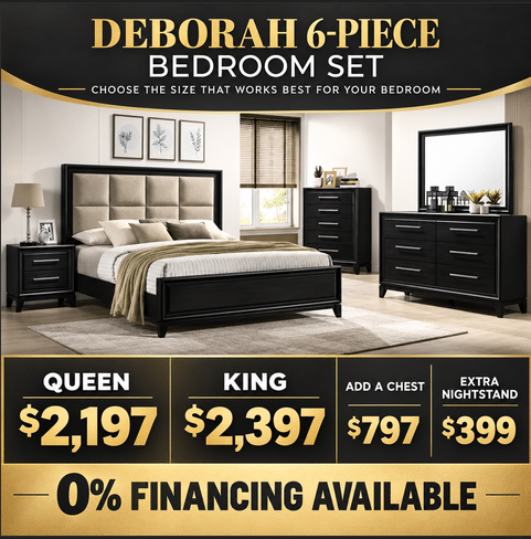 Deborah 6-Piece Bedroom Set in Windsor | HFO