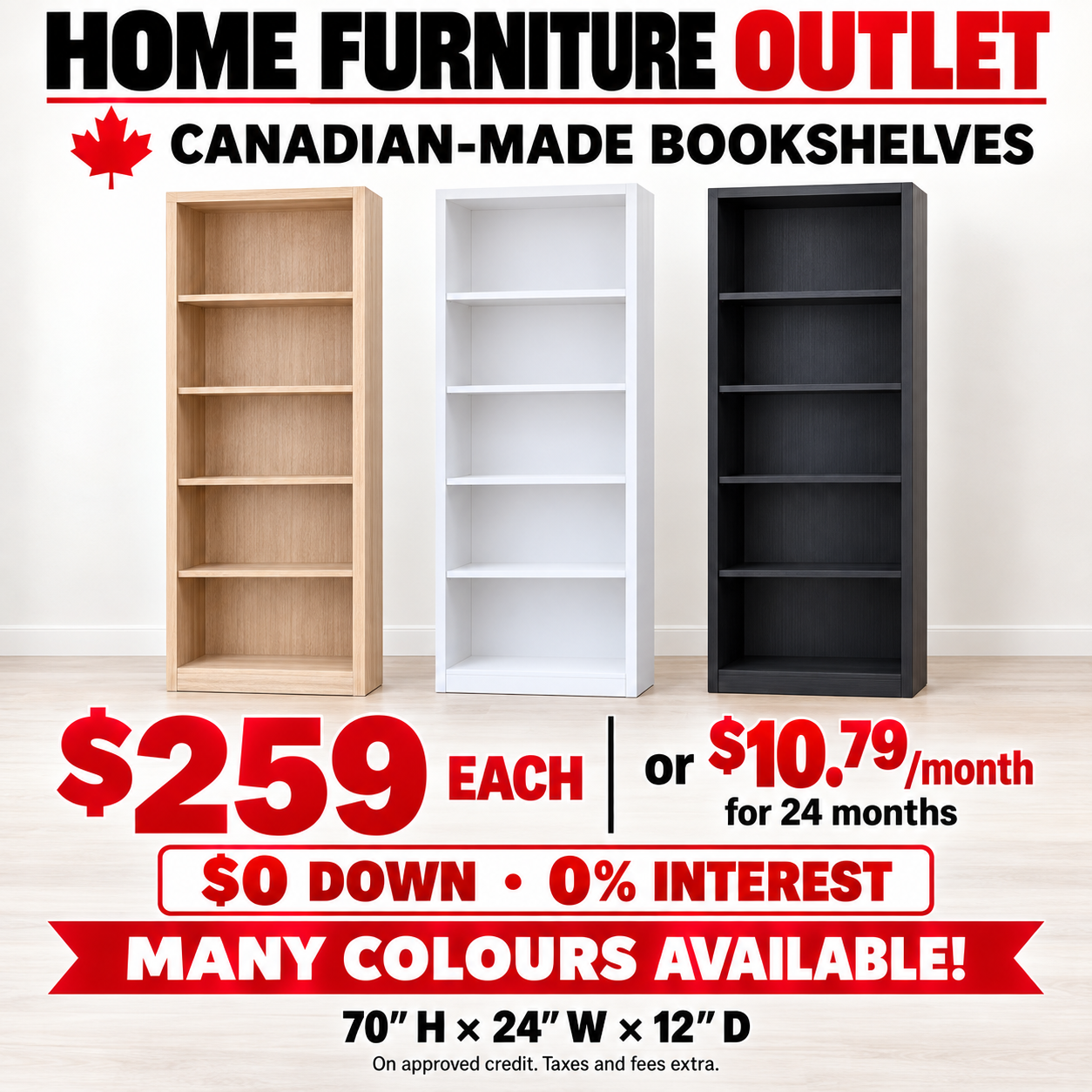 Canadian-Made Bookshelf Windsor | Home Furniture Outlet