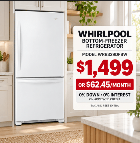 Whirlpool WRB329DFBW Refrigerator in Windsor | $1,499