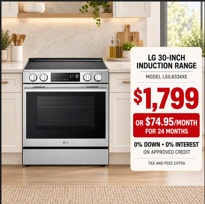 LG LSIL6334XE Induction Range in Windsor | $1,799
