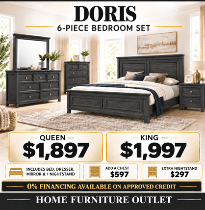 Doris Black Bedroom Set – Home furniture outlet